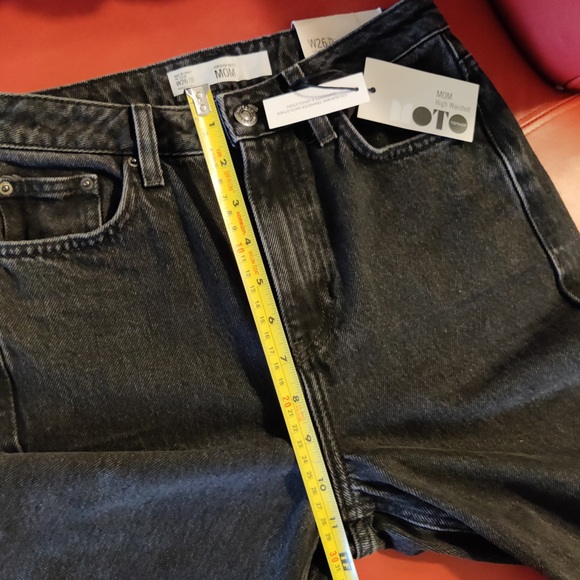 NWT Top Shop Moto Mom Jeans in washed black W26L32 - Picture 12 of 13